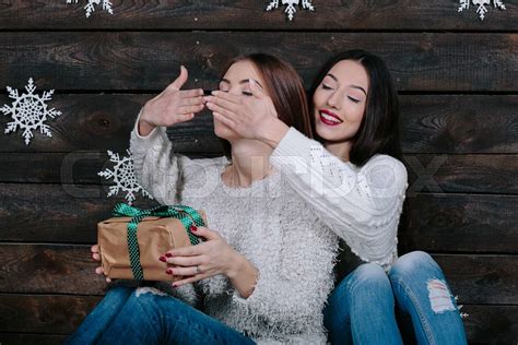 Two Young Girls Friends Having Fun Stock Image Colourbox