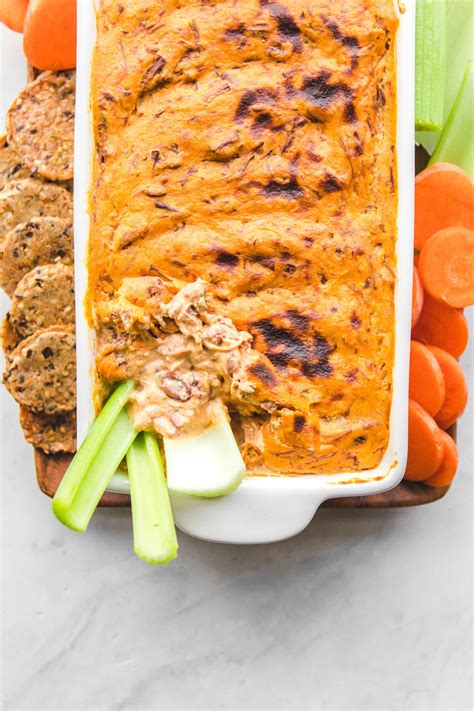 Healthy Buffalo "Chicken" Dip (Vegan & Dairy Free) - From My Bowl