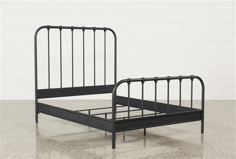 Knox Black Queen Metal Panel Bed | Panel bed, Small guest bedroom, Black metal bed