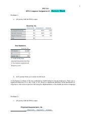 SPSS 5 Answer Sheet Docx 1 PSY 211 SPSS Computer Assignment 5