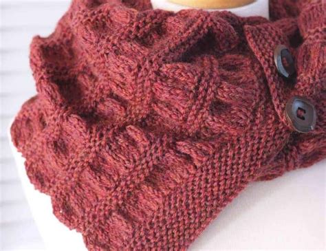 The Free Knitting Pattern Cowl The Burgundy Cowl Deux Brins De