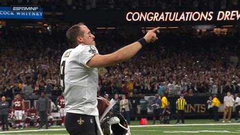 Video Drew Brees Breaks All Time Passing Record Abc News