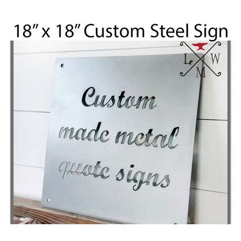 Personalized Metal Quote Sign Your Text Custom Metal Sign Etsy