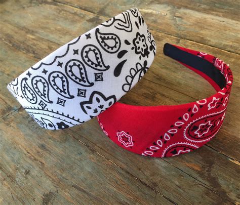 Bandana Headband Hair Band Headwrap Bandanna Print | Etsy