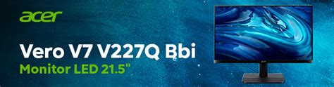 Monitor LED Acer Vero V7 V227Q Bbi de 21.5", Resolución 1920 x 1080 ...