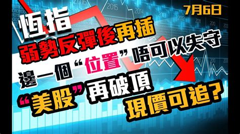 港股速報 恆指弱勢反彈後再插｜邊個位唔可以失守｜美股再破頂現價可追？｜552asmpt｜700騰訊｜9988阿里巴巴｜3690美團｜恒生