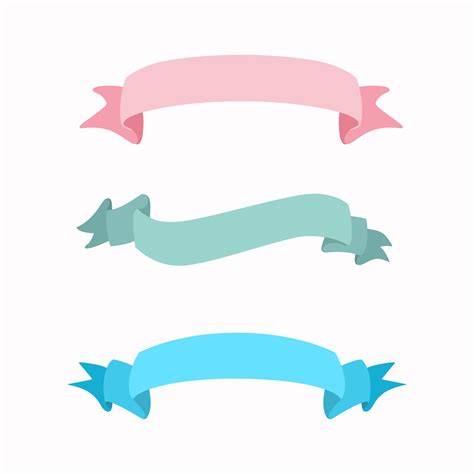 set of ribbons banner vector on white background 34346380 Vector Art at ...