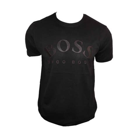 Hugo Boss 3d Rubber Chest Print Short Sleeve Crew T Shirt In Black