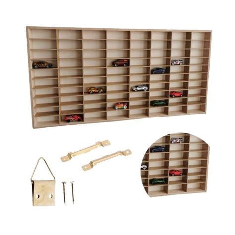 PÓŁKA NA AUTKA RESORAKI HOT WHEELS 80 PRZEGRÓDEK DREWNO OD PRODUCENTA 5906086217590