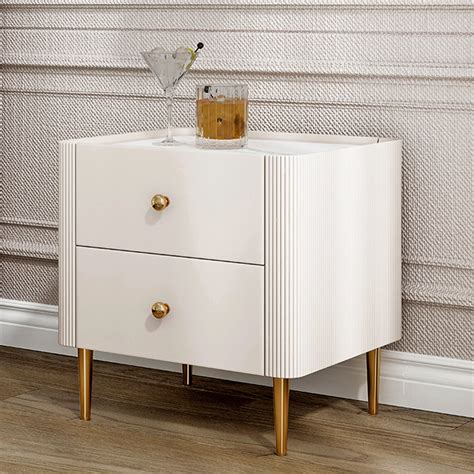 Modern White Nightstand for Bedroom – YEEROLE