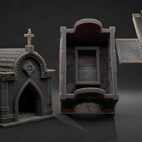 3d Printable Skeleton Tomb By 55mm