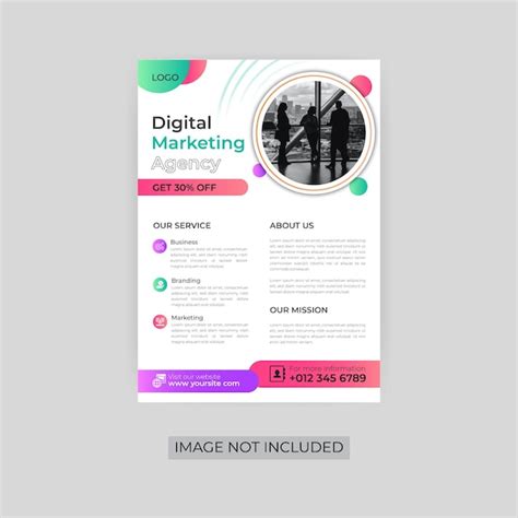 Moderne Flyer Vorlage F R Agenturen F R Digitales Marketing Premium