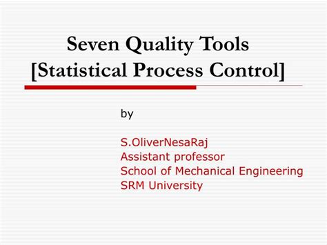 PPT - Seven Quality Tools [Statistical Process Control] PowerPoint ...