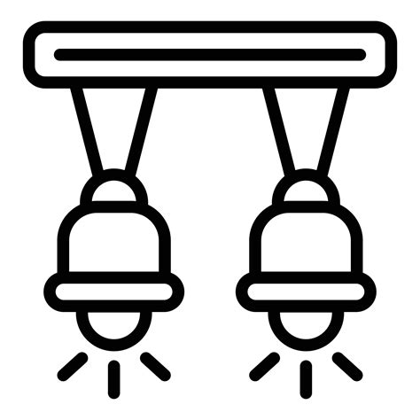 Vector De Contorno De Icono De Luz De Casa De Remodelación Reparación