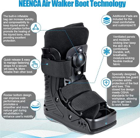 Neenca Medical Inflatable Walking Boot Air Cam Walker Fracture Boot