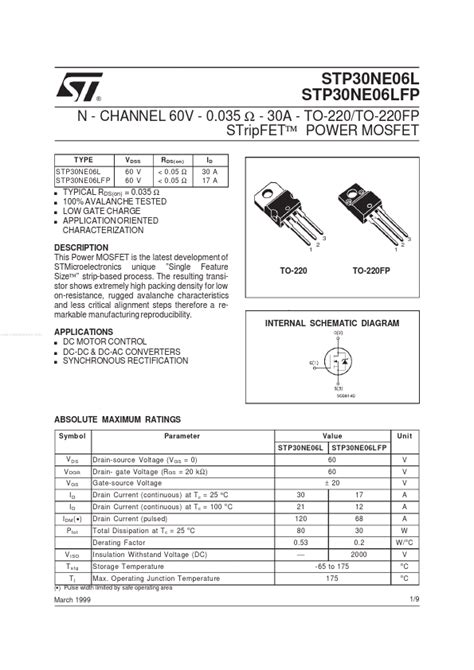 Stp Ne L Mosfet Datasheet Distribuidor Stock Y Mejor Precio