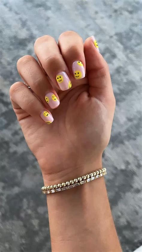 Nail Inspo Nail Art Summer Nails Smiley Face