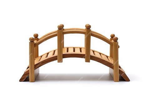 Premium AI Image | A small wooden bridge with a small bridge on it.