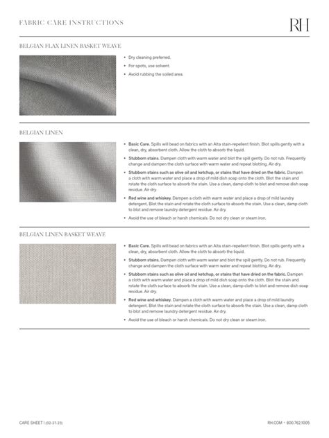 Fabric Care Instructions en-US | PDF | Linens | Textiles