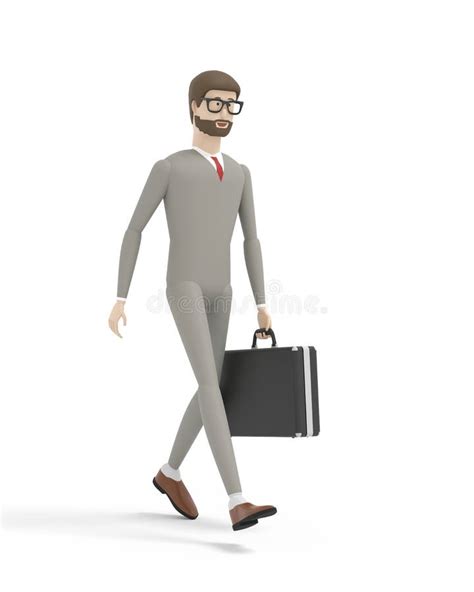 Businessman Walking With A Suitcase Stock Illustration Illustration