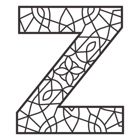 Alphabet Letter Z Stroke Mandala Png Svg Design For T Shirts