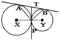 In The Given Figure Pt Is A Common Tangent To The Circles Touching