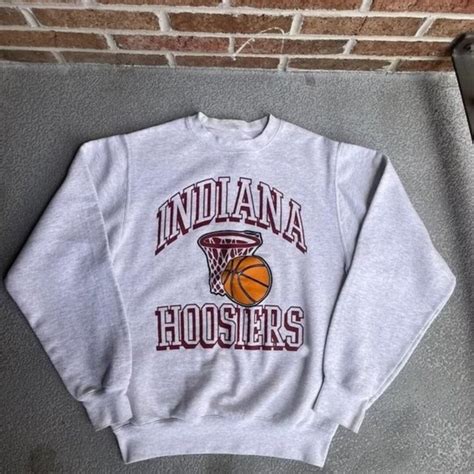 Vintage Iu Logo Crewneck Sweatshirt University Of Indiana Hoosiers