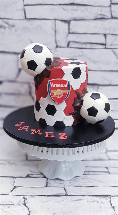 A Footballsoccer Themed Cake Decorated Cake By Lynette Cakesdecor