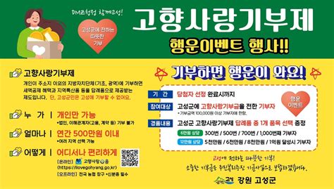 강원 고성소식 고향사랑기부제 활성화 행운 이벤트 연합뉴스