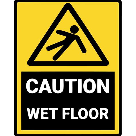 Caution Wet Floor Warning Sign 18884440 Vector Art At Vecteezy