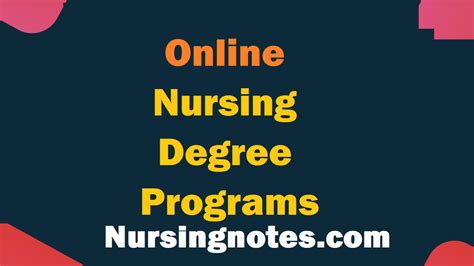 Online Nursing Degree Programs - NursingNotes