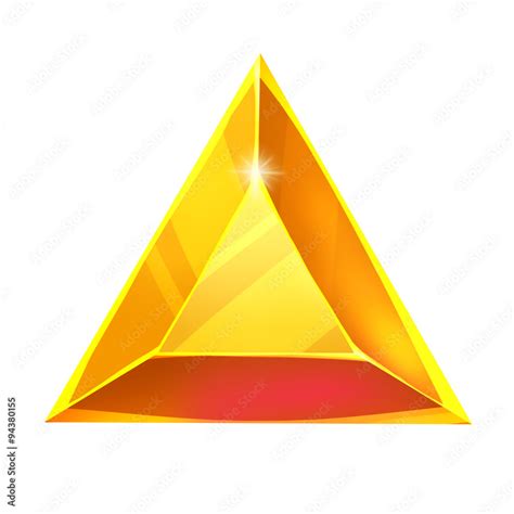 Illustration The Triangle Gem Element Creation Game Assets Stock