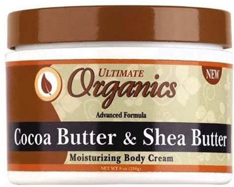 Africas Best Ultimate Organics Cocoa Butter And Shea Butter Moisturizing Body Cream 216 Gr