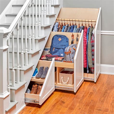 build    stairs storage unit diy family handyman