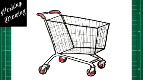 How To Draw A Shopping Cart YouTube