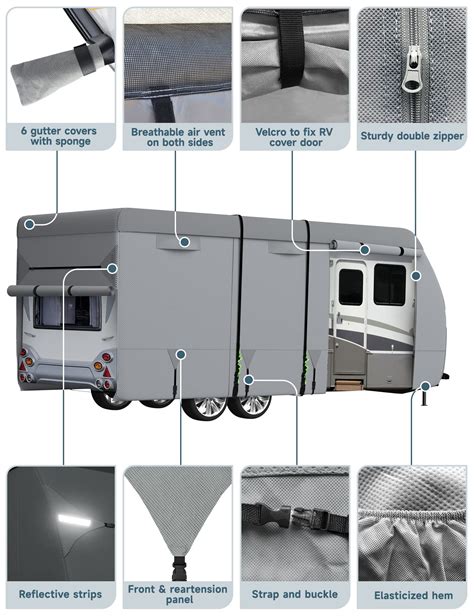 Snapklik Rv Cover Umbrauto Upgraded Layers Top Camper Cover