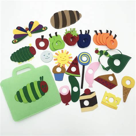 Amazon Felt Very Hungry Caterpillar Toy Set Handmade