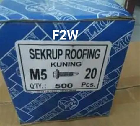 Jual Baut Baja Ringan Kuning Plus Karet X Moon Lion Sekrup Roofing