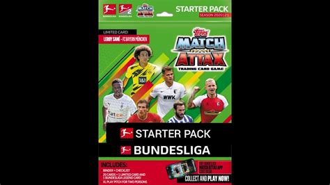 Topps Match Attax Bundesliga starter pack album bemutató YouTube