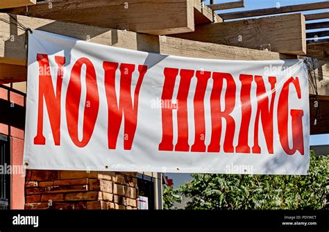 Now Hiring Sign Hi Res Stock Photography And Images Alamy