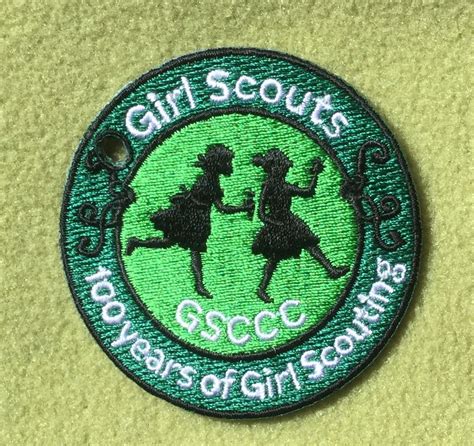 Girl Scouts Colonial Coast 100th Anniversary Keychain Patch Gsccc 100