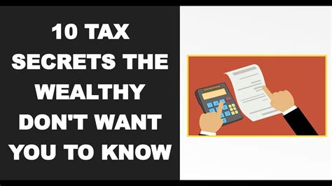 Tax Secrets The Wealthy Don T Want You To Know Youtube