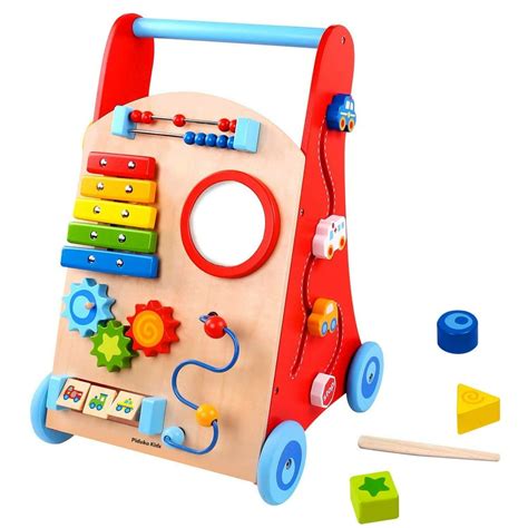 Pidoko Kids Baby Walker Cart, Red - Toddler Push Toys for Boys and ...