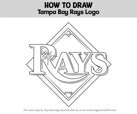 How To Draw Tampa Bay Rays Logo Mlb Step By Step