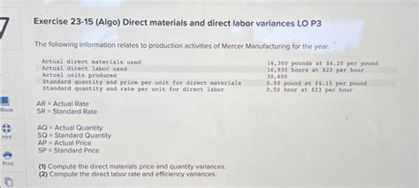 Solved Exercise Algo Direct Materials And Direct Chegg