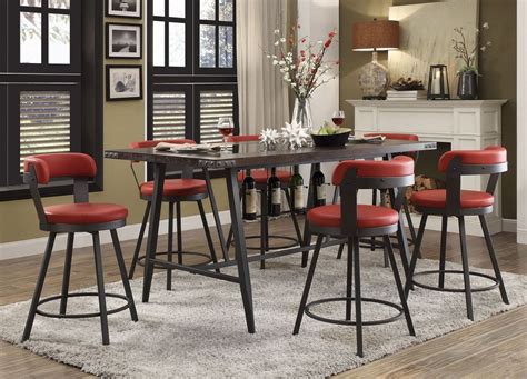 Sierra Industrial Style Pub Table Set