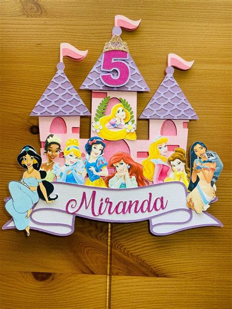 Disney Princess Cake Topper Topper De Pastel Personalizado Etsy