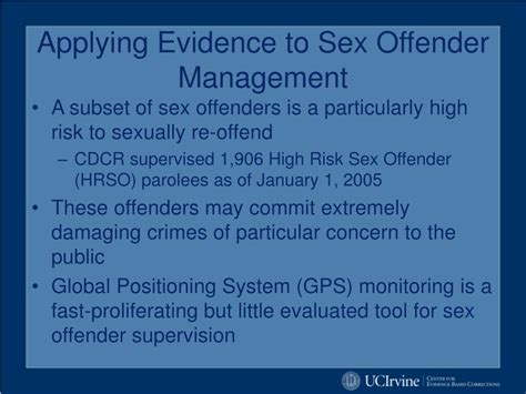 PPT GPS Monitoring Of High Risk Sex Offenders Evaluation Of The California Department Of