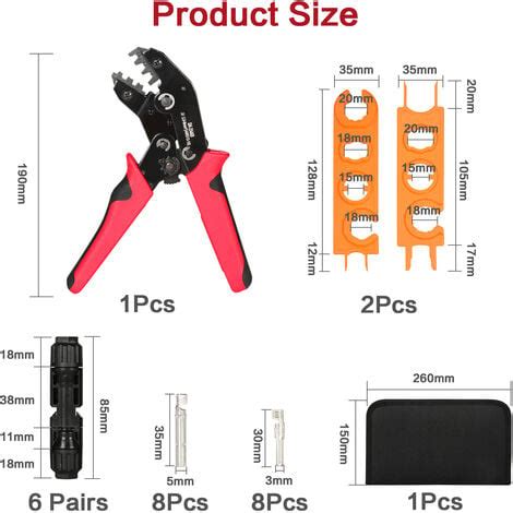 DEWIN Alicates Para Engarzar Juego De Casquillos Para Extremos De