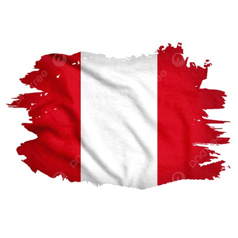 Peru Flag In Watercolor Hard Brush New Peru Flag Peru Flag Waving